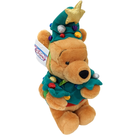 Disney Other - Vintage 90s Disney Store Winnie the Pooh Christmas Tree Plush Stuffed Animal NWT